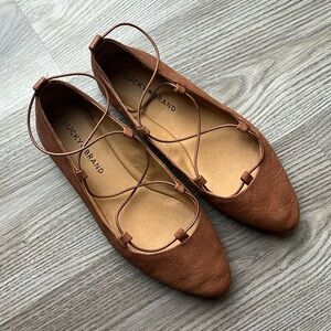 Lucky Brand Ballet Flats- Brown Leather